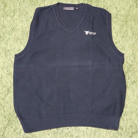 Greg Norman Black Badlands Golf Club Golfing Vest Size Large - Picture 2 of 7